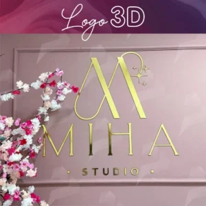 Início logo 3d em mdf